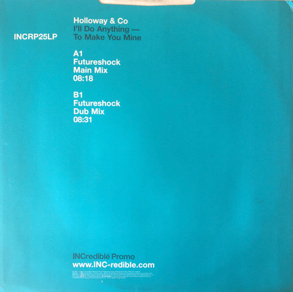 Holloway & Co : I'll Do Anything - To Make You Mine (12", Promo)