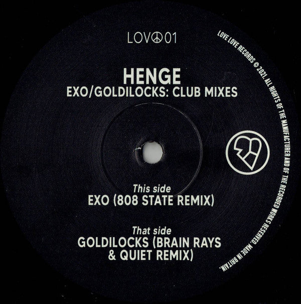Henge (3) : Exo / Goldilocks: Club Mixes (10")