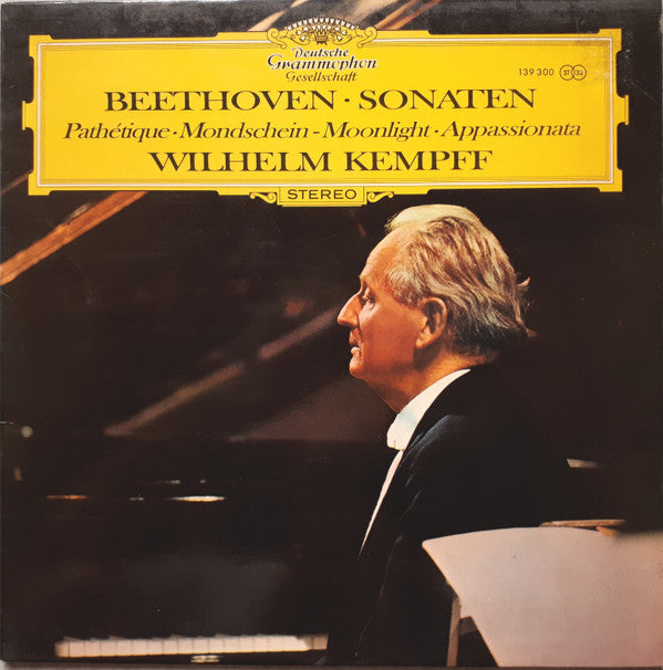Beethoven* · Wilhelm Kempff : Sonaten  Pathétique / Mondschein = Moonlight / Appassionata (LP, RE)