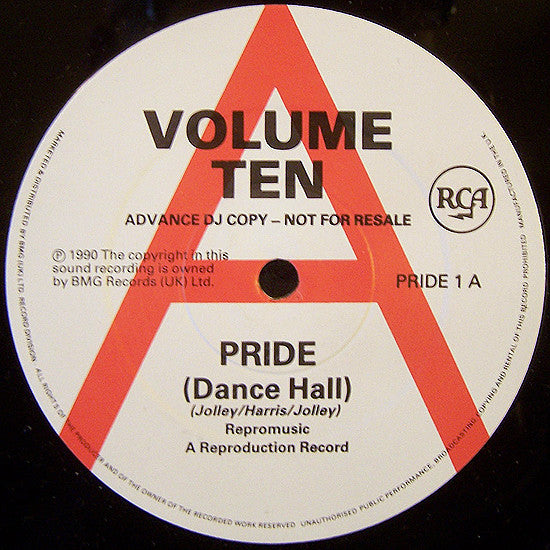 Volume Ten Featuring Paula David* : Pride (12", Promo)