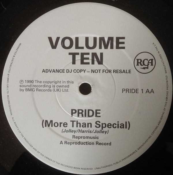 Volume Ten Featuring Paula David* : Pride (12", Promo)
