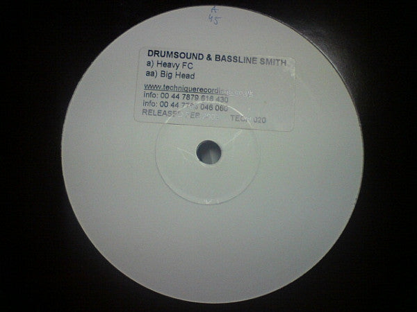 Drumsound & Simon "Bassline" Smith : Heavy FC / Big Headz (12", Promo, W/Lbl)