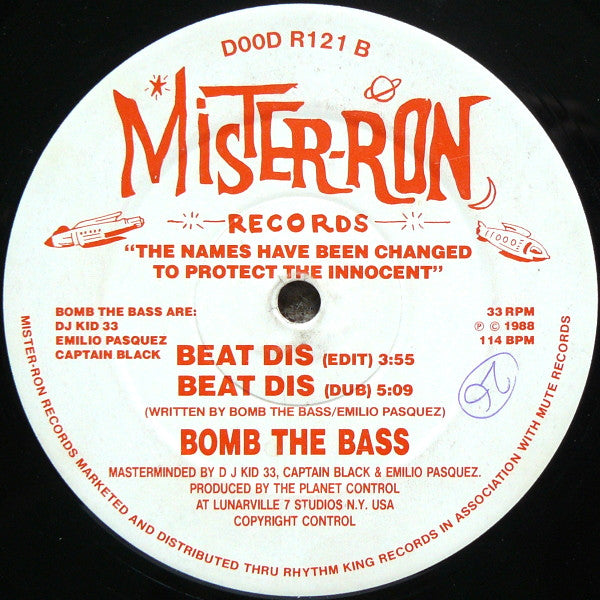 Bomb The Bass : Beat Dis (Remix) (12")