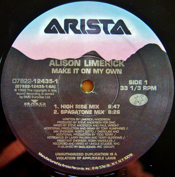 Alison Limerick : Make It On My Own (12")