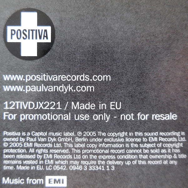 Paul Van Dyk Feat. Wayne Jackson (2) : The Other Side (12", Single, Promo)