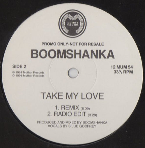 Boomshanka : Take My Love (12", Promo)
