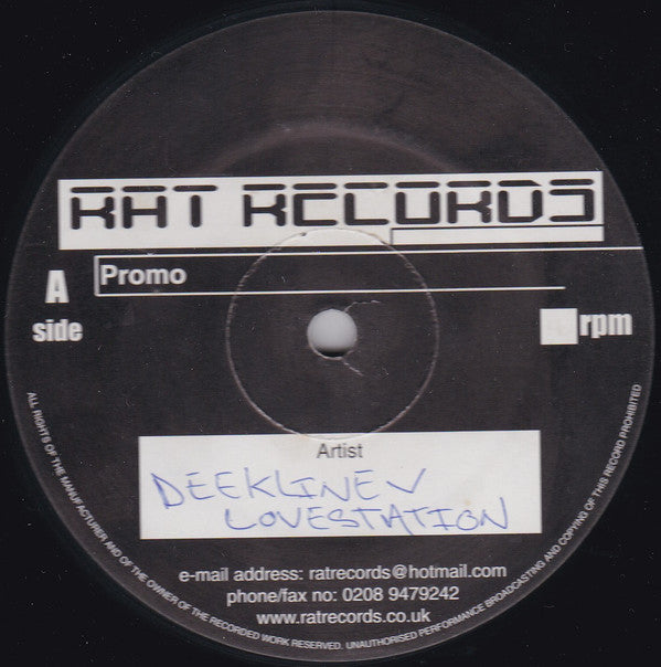 DJ Dee Kline vs. Lovestation : All In My Mind / Atmospherics (Vinyl, Promo)