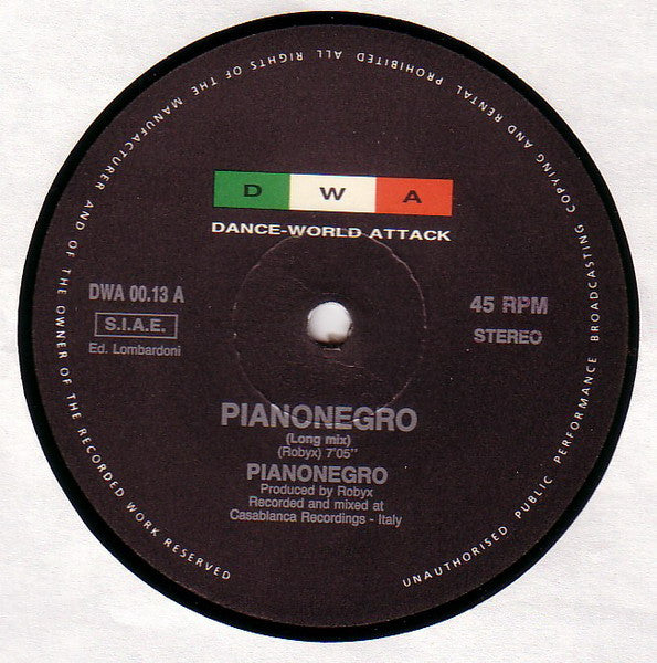 Pianonegro : Pianonegro (12")