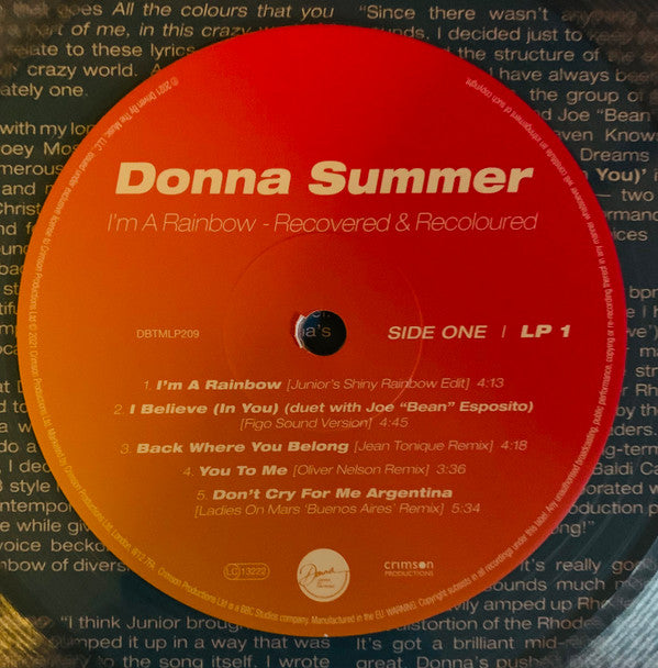 Donna Summer : I'm A Rainbow - Recovered & Recoloured (2xLP, Album, Cle)