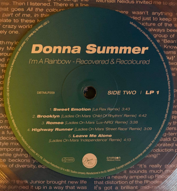 Donna Summer : I'm A Rainbow - Recovered & Recoloured (2xLP, Album, Cle)