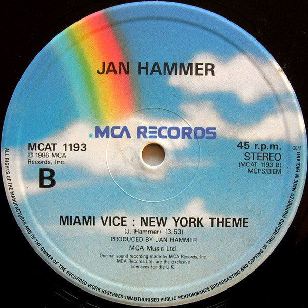 Jan Hammer : Crockett's Theme (12", Single)