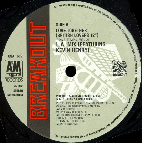 L.A. Mix Featuring Kevin Henry : Love Together (12", Single)