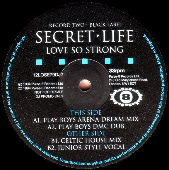 Secret Life : Love So Strong (2x12", Promo)