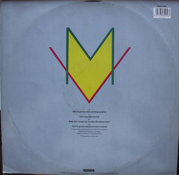 Milli Vanilli : Girl I'm Gonna Miss You (12")
