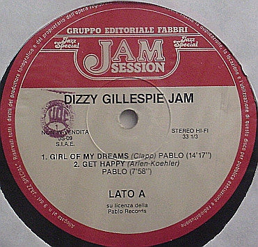 Dizzy Gillespie : Dizzy Gillespie Jam (LP, RM)