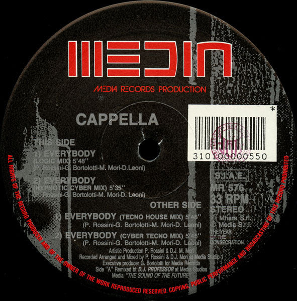 Cappella : Everybody (12")
