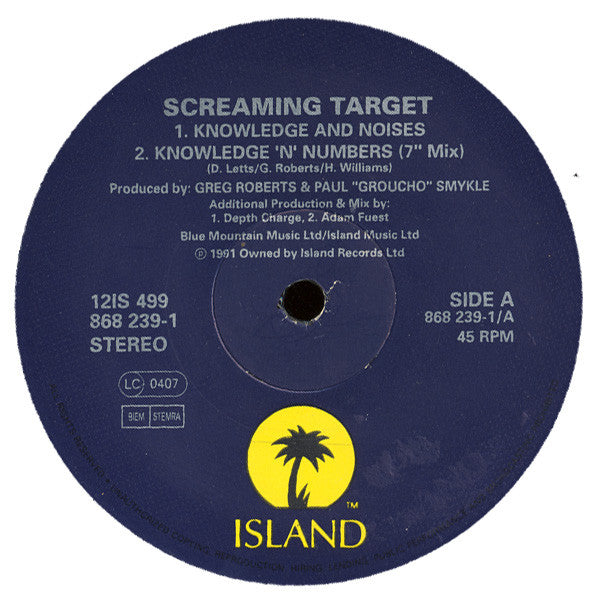 Screaming Target : Knowledge 'N' Numbers (12")
