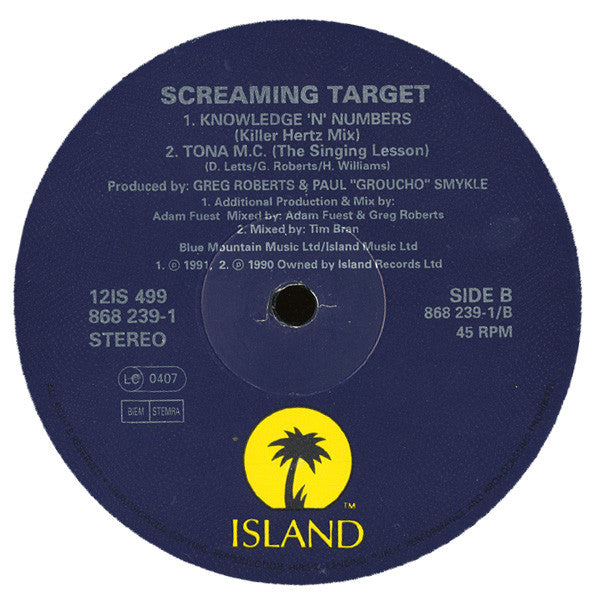 Screaming Target : Knowledge 'N' Numbers (12")