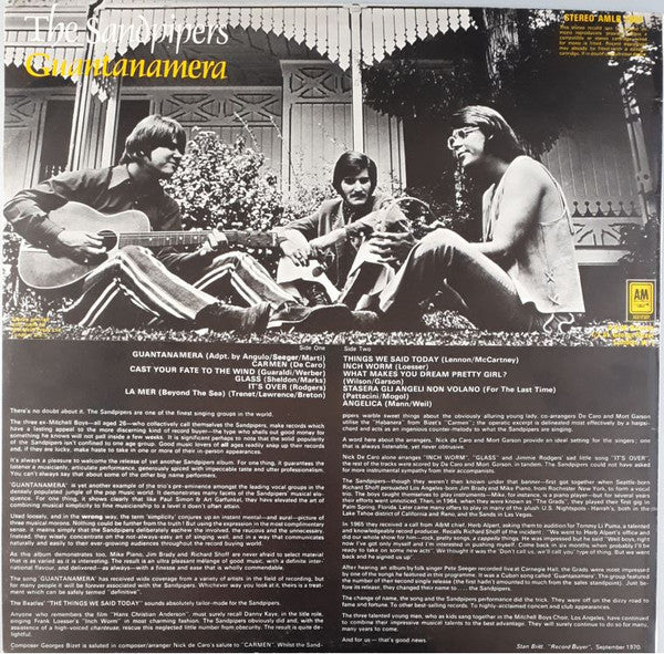 The Sandpipers : Guantanamera (LP, Album, RE)