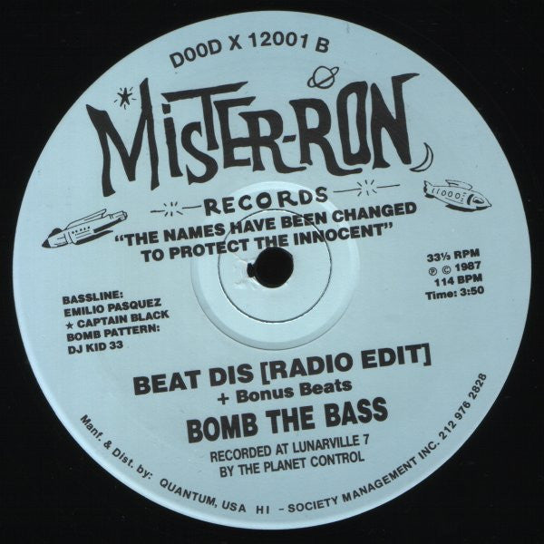 Bomb The Bass : Beat Dis (12")