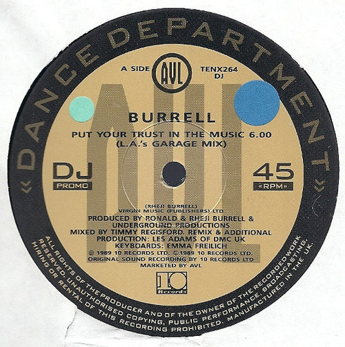Burrell : Put Your Trust In The Music (12", Promo)