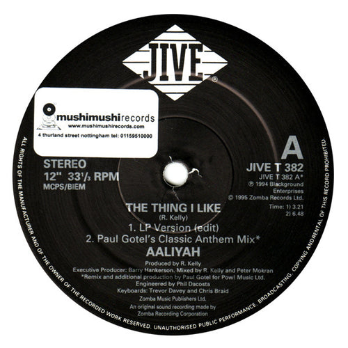 Aaliyah : The Thing I Like (12")