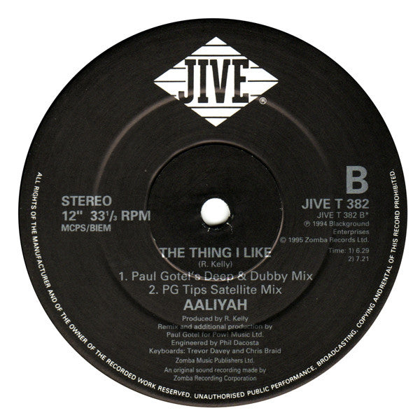 Aaliyah : The Thing I Like (12")