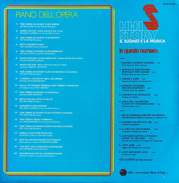 Ken Jackson And His Orchestra : 12 Motivi Indimenticabili Da Tutto Il Mondo (LP)
