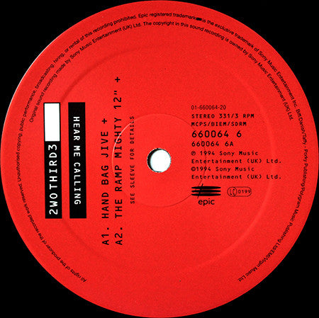 2wo Third3 : Hear Me Calling (12")