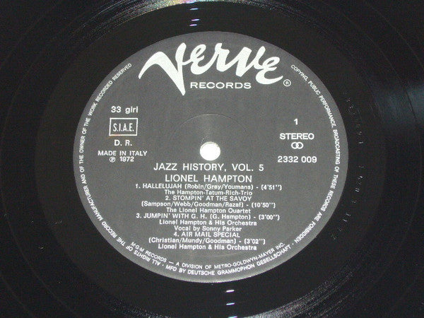 Lionel Hampton : Jazz History Vol. 5 (2xLP, Comp, Gat)