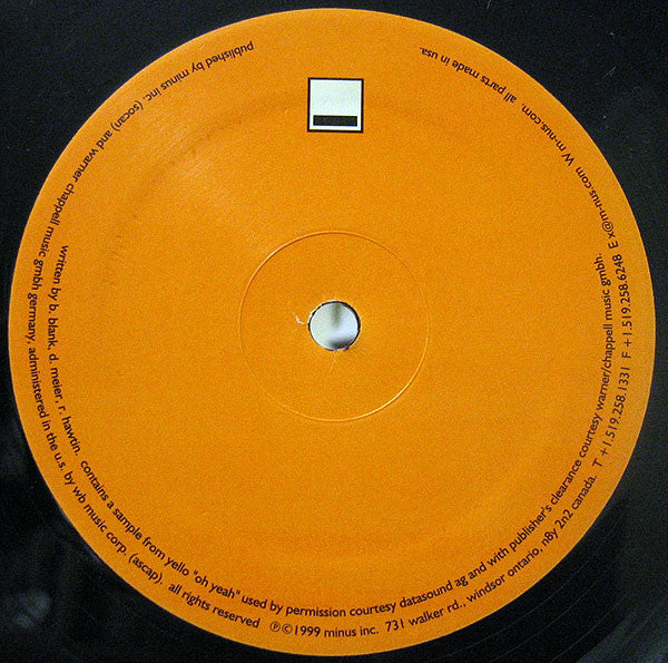 Richie Hawtin : Minus Orange (12", Ora)