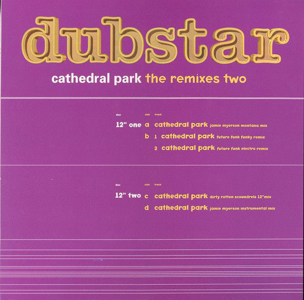Dubstar (2) : Cathedral Park - The Remixes Two (2x12", Promo)