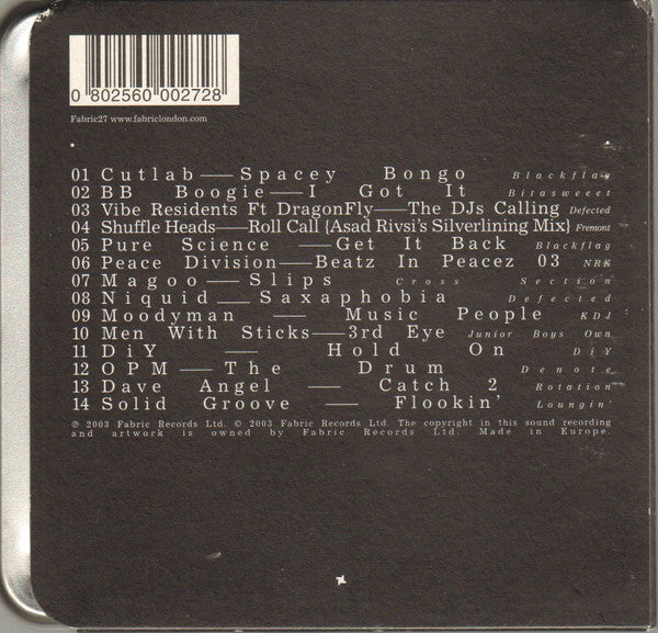 Stacey Pullen : Fabric 14 (CD, Mixed)