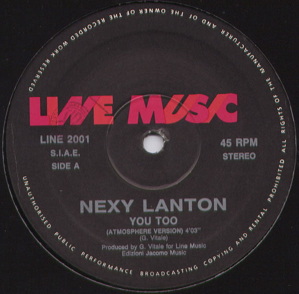 Nexy Lanton : You Too (12")