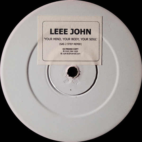 Leee John : Your Mind, Your Body, Your Soul (12", S/Sided, Promo, W/Lbl, Sti)