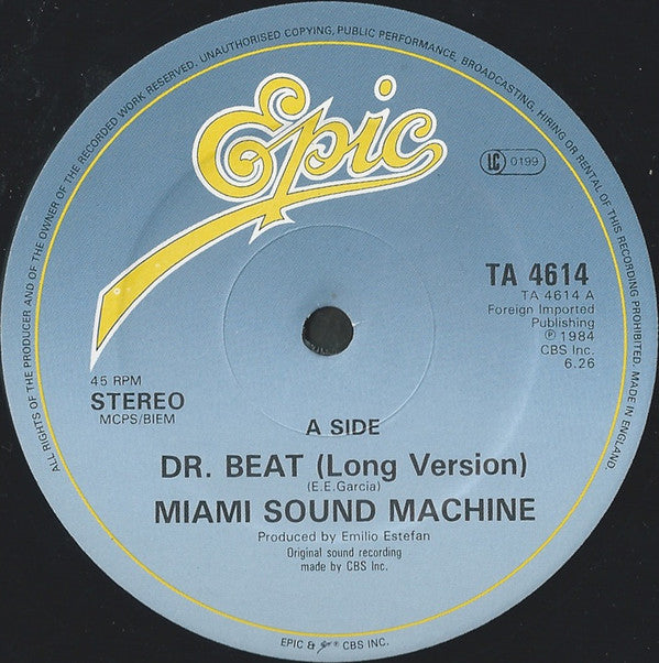 Miami Sound Machine : Dr. Beat (Long Version) (12", Single)