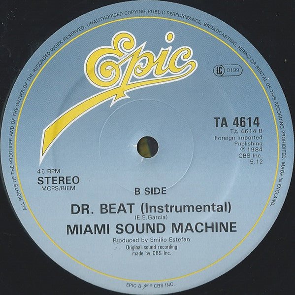 Miami Sound Machine : Dr. Beat (Long Version) (12", Single)