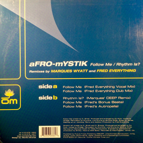 Afro-Mystik : Follow Me / Rhythm Is? (12")