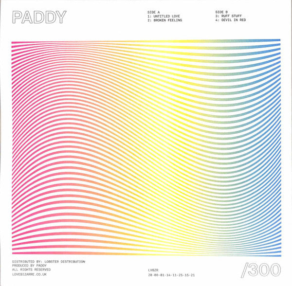 PADDY : Untitled Love (12", EP)