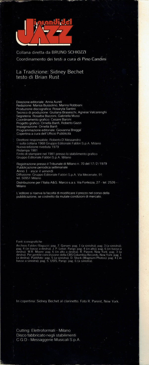 Sidney Bechet : Sidney Bechet (LP, Comp, RE)