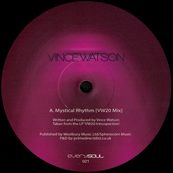 Vince Watson : Mystical Rhythm / Moments In Time (12")