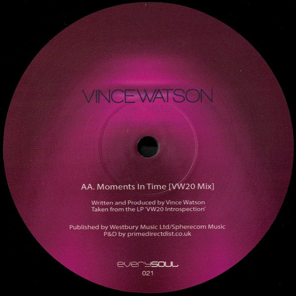 Vince Watson : Mystical Rhythm / Moments In Time (12")