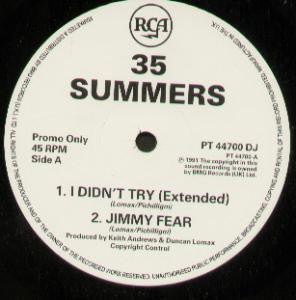 35 Summers : I Didn't Try (12", Single, Promo)