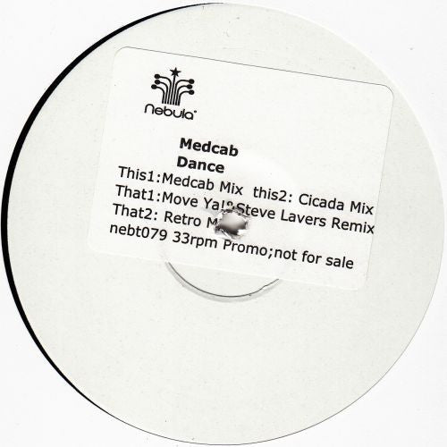 Medcab : Dance (12", Promo, W/Lbl)