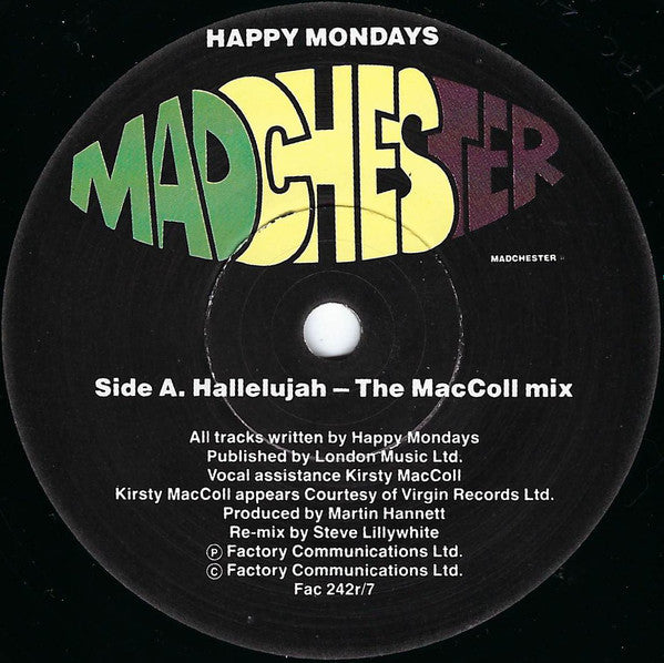 Happy Mondays : Madchester Rave On (7", Single, Un-)