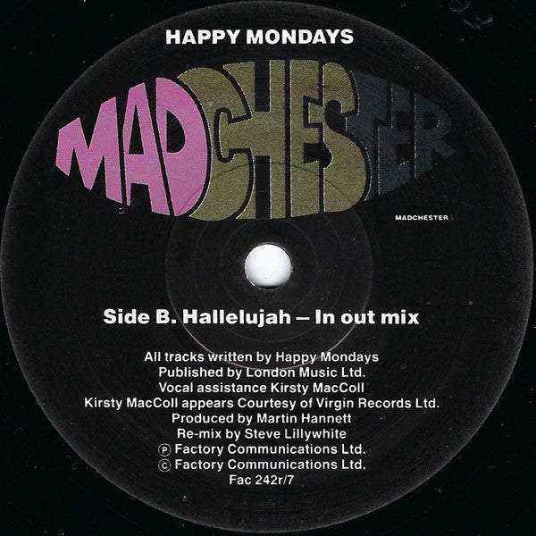 Happy Mondays : Madchester Rave On (7", Single, Un-)