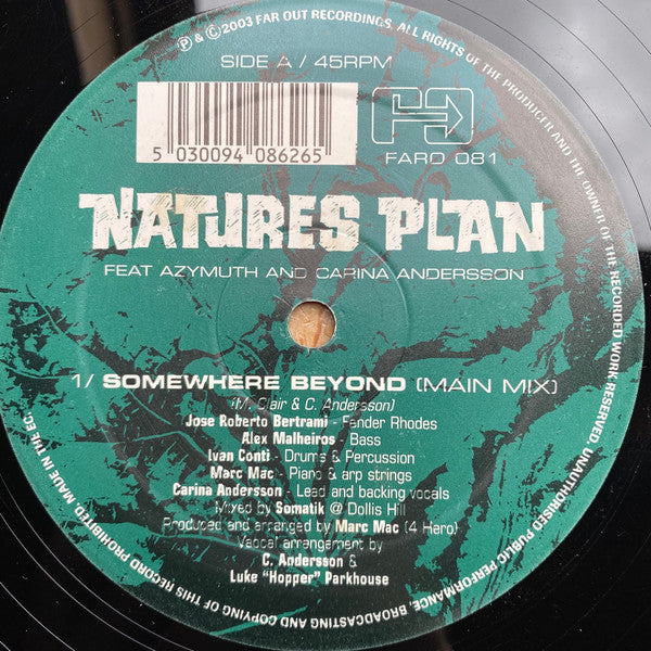 Natures Plan Feat Azymuth And Carina Andersson : Somewhere Beyond (12", Ltd, Promo)