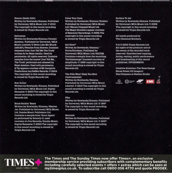 The Chemical Brothers : The Chemical Brothers (CD, Comp, Promo)