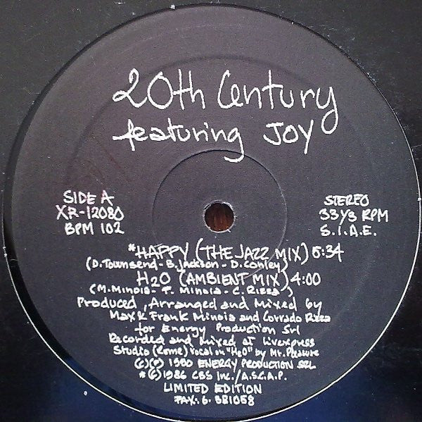 20th Century Featuring Joy Garrison : Happy (12", Ltd)
