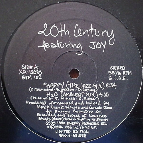 20th Century Featuring Joy Garrison : Happy (12", Ltd)